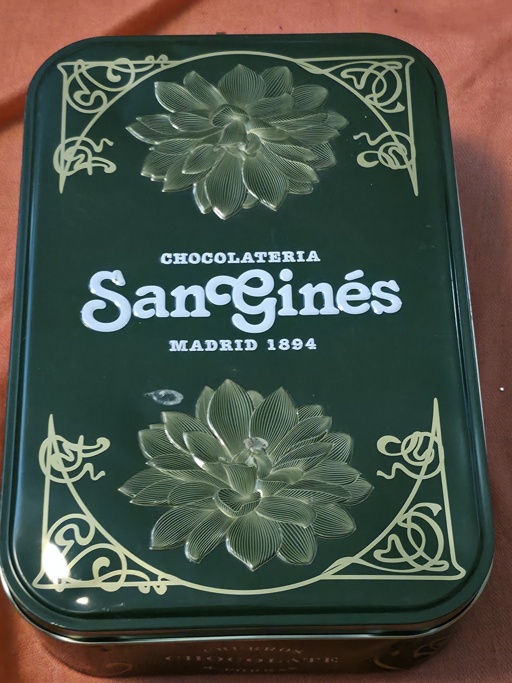 4/$25 Deal! Vintage Green and Gold San Ginés Decorative Tin